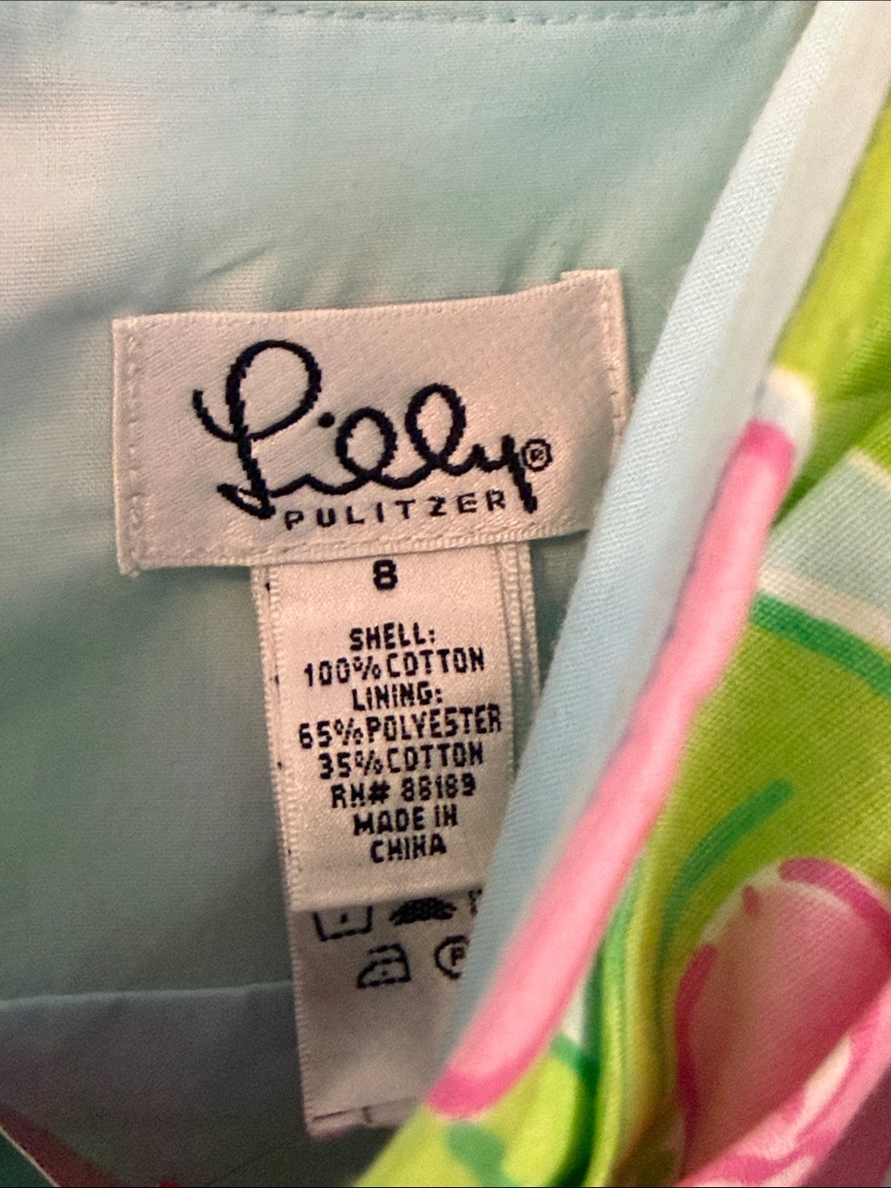 Vintage Lilly Pulitzer Botanical Garden Palm Fern Billie Dress Size 8 - Picture 8 of 8